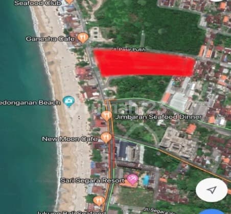 Tanah Hook Depan Pantai Strategis Kawasan Premium di Kedonganan