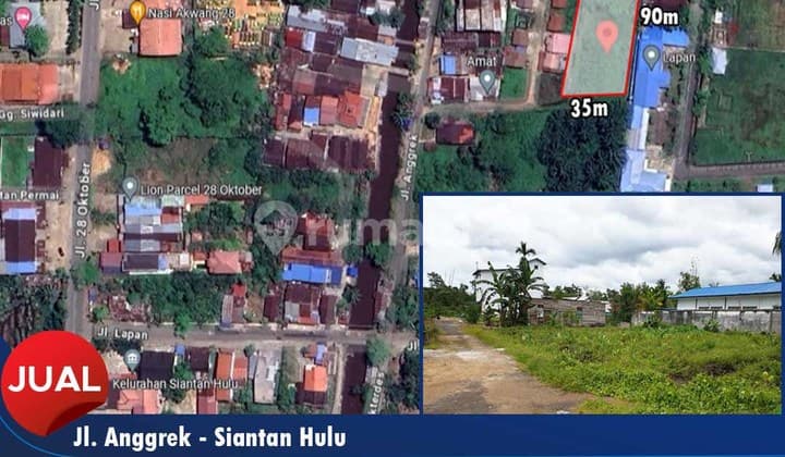 Wide Land Near L A P A N Office, Suitable for Plantation Business, Boarding House, or Building a House on October 28, Siantan