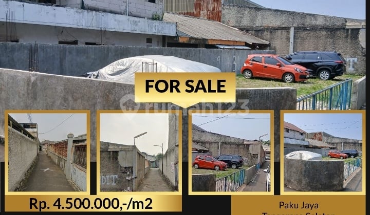 Tanah Kosong Murah di Daerah Padat Penduduk Wilayah Graha Raya Tangsel Tanah di Graha Raya SHM 164.0 M²