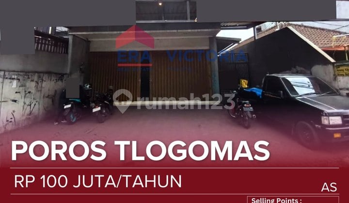 Ruko 2Lt Luas Strategis Jl Raya Tlogomas