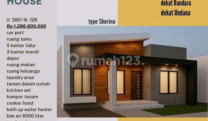 "Beverly House Type Sherina di Penfui - Dekat Bandara & Undana, 5 Kamar Tidur dengan Taman Dalam & Fasilitas Lengkap