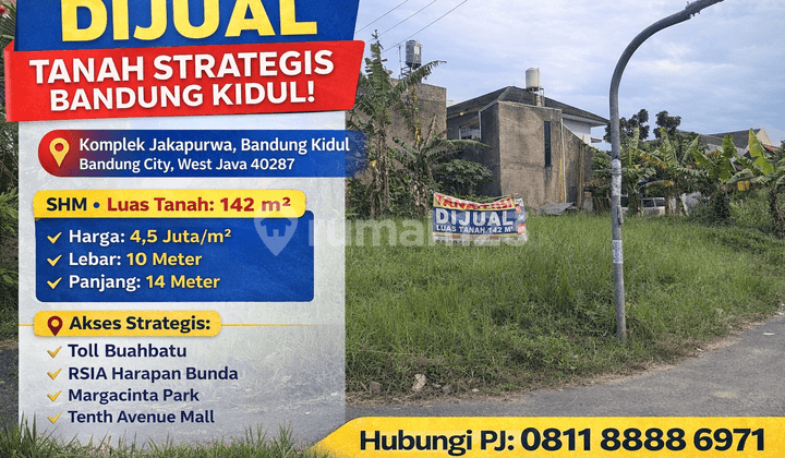 Tanah Prospektif Dekat Tol Buahbatu - Area Berkembang Bandung Kidul
