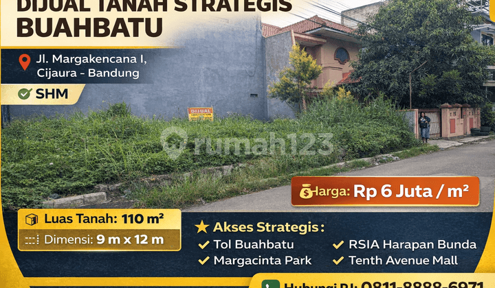 Kesempatan Emas! Tanah 110 M² Buahbatu SHM - Strategis & Siap Bangun