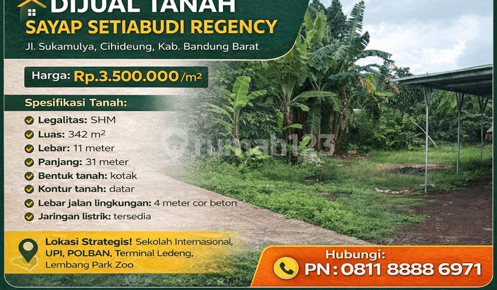 Tanah Siap Bangun 342M² Area Nyaman Sayap Setiabudi Regency