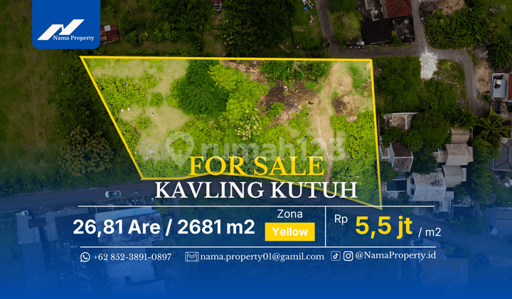 View Gwk! Lahan Eksklusif High Growth 9 Kavlingan di Kutuh SHM