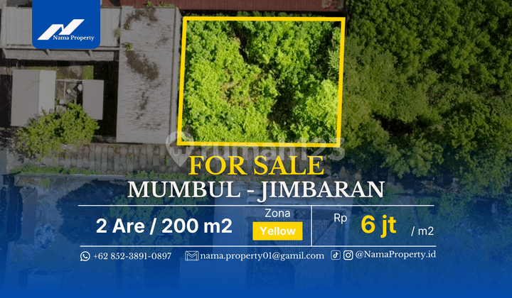 Dijual Lahan Jimbaran Dekat Tol dengan View Laut SHM