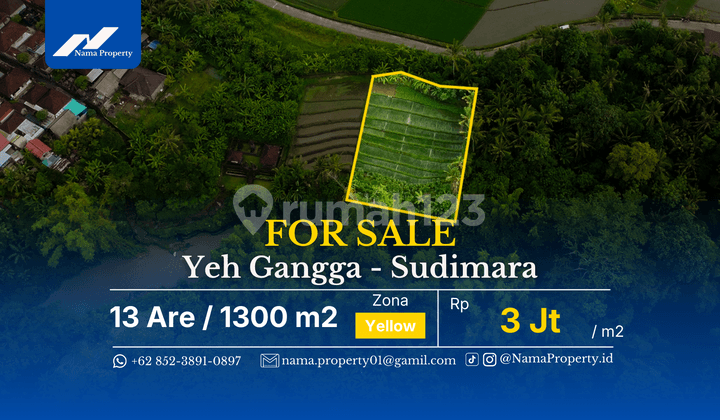 Peaceful Emerging Area 13 Are Land Near Yeh Gangga Beach