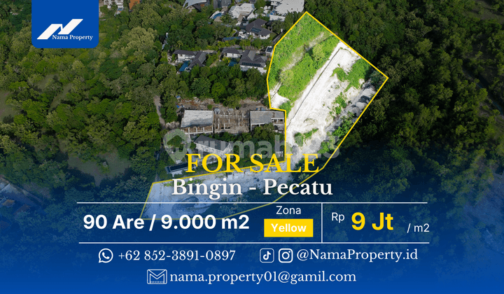 Land Area of 99 Ares in Bingin Pecatu, Ready to Build Villa Complex