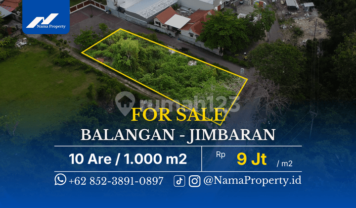 Lahan Area Pariwisata Ramai Jalan Utama Dekat Perempatan Ungasan