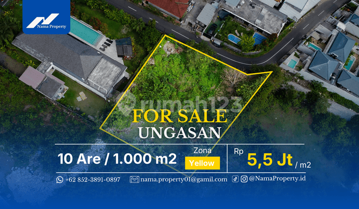 Undervalue! Lahan 10 Are di Area Wisata Berkembang Ungasan