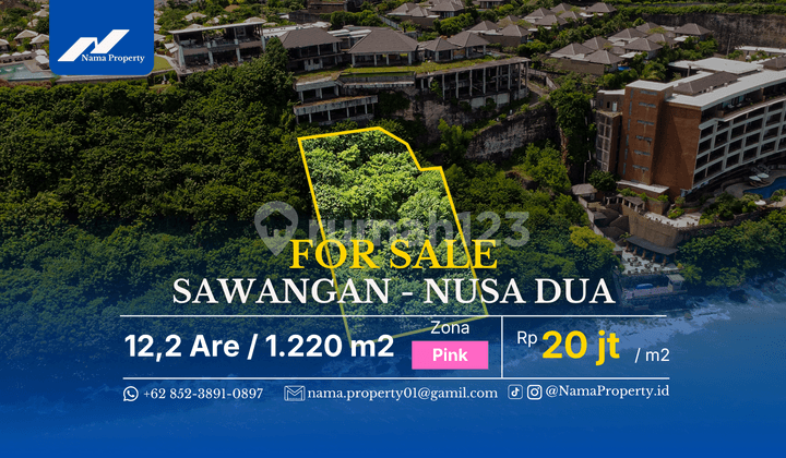 Clifffront Ocean Land In Nusa Dua Near Ritz Carlton Pink Zone