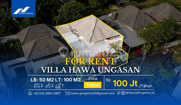 Villa Hawa Ungasan Tropical Home with Balinese Touch (Freehold)