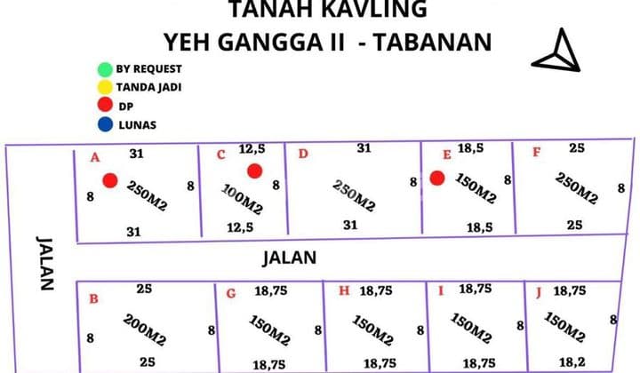 Di Jual Tanah Kavling Berlokasi di Yeh Gangga Tabanan