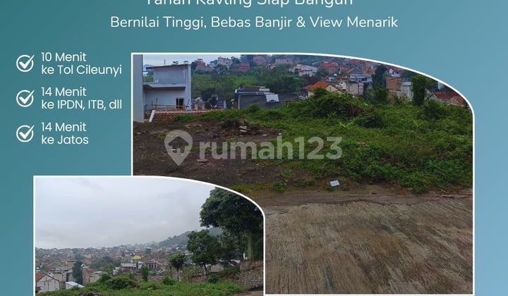 Tanah Kavling Cileunyi Bebas Banjir dengan View Pegunungan