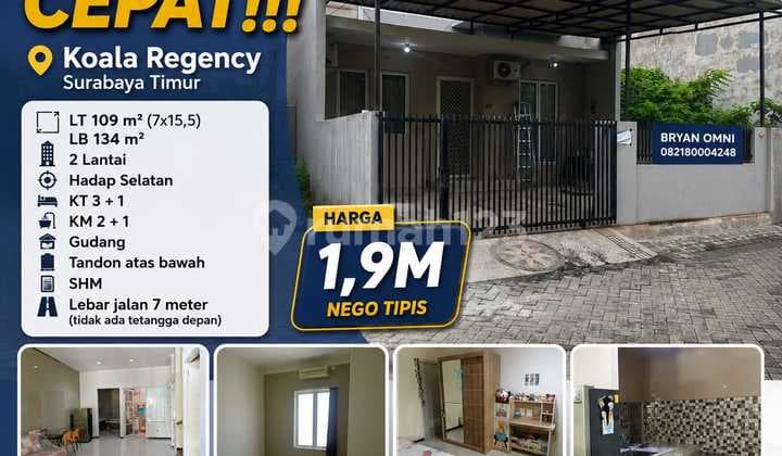 For Sale! 2-Story Ready-to-Occupy House at Koala Regency - East Surabaya