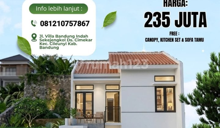 Rumah Siap Huni Bonus Melimpah Dekat Objek Wisata