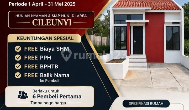 Rumah Hook Cileunyi Harga All In Tanpa Biaya Tambahan