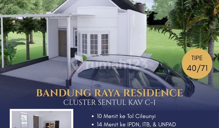 Rumah Baru Strategis Bebas Banjir di Cileunyi