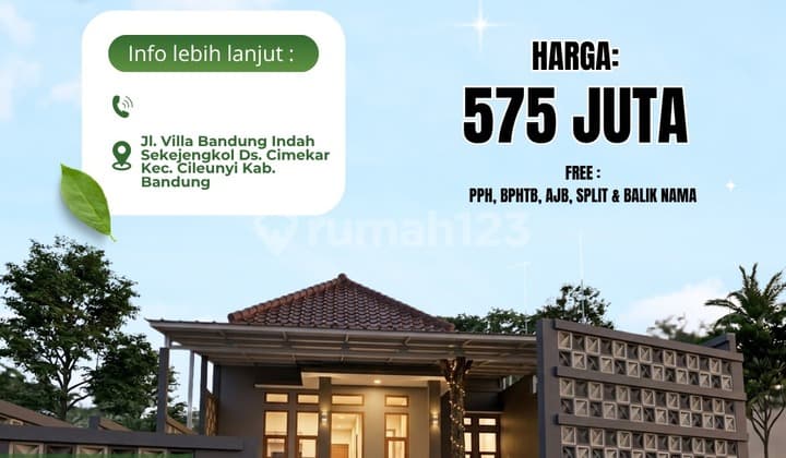 Garansi Acc ! KPR atau Cicil Syariah Rumah Dekat Tol Cileunyi