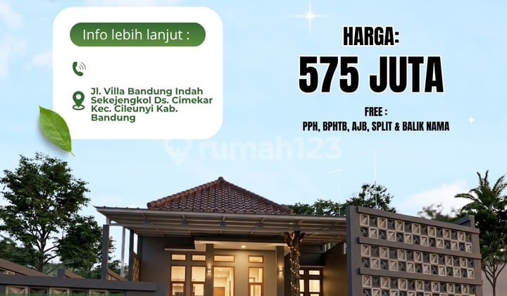 Garansi Acc ! KPR atau Cicil Syariah Rumah Dekat Tol Cileunyi