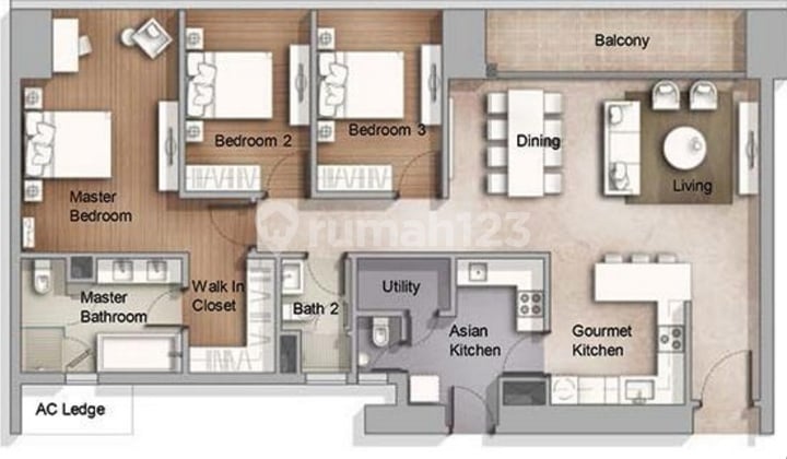 Anandamaya Sudirman - 3+1 Br Furnished | untuk Elite Ibukota