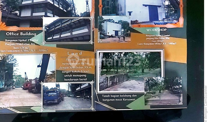 Eksklusif!!! Dijual Tanah (Pondasi Beton dengan Ketebalan 30Cm) Lengkap dengan Workshop, Office dan Mess Karyawan Cikande - Banten