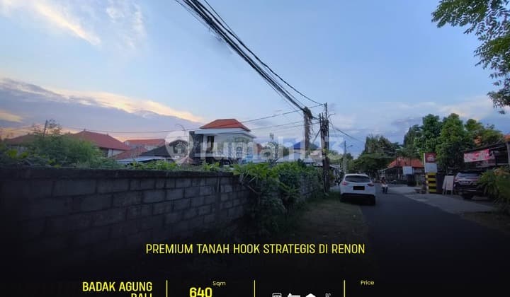 Dijual Premium Tanah Hook Strategis di Renon Bali