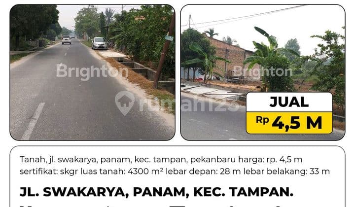 Tanah, 1 Lantai, di Pekanbaru Kota,