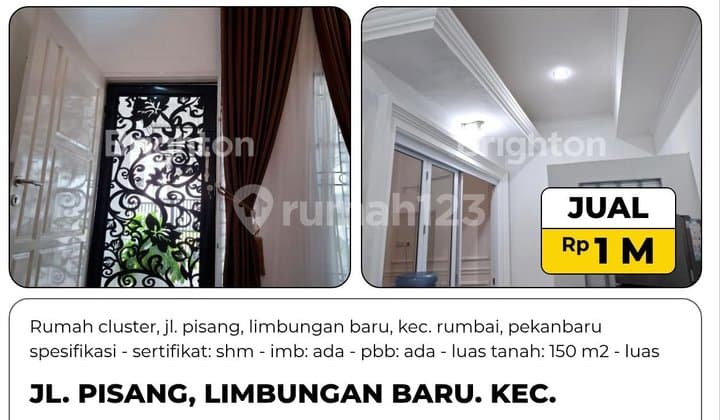 Rumah, 1 Lantai, SHM, di Pekanbaru Kota,