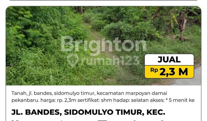 Tanah, 1 Lantai, SHM, di Pekanbaru Kota,