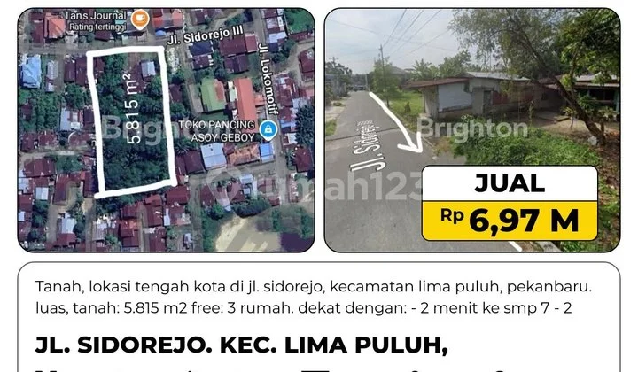 Tanah, 1 Lantai, SHM, di Pekanbaru Kota, Tanah, 1 Lantai, SHM, di Pekanbaru Kota,