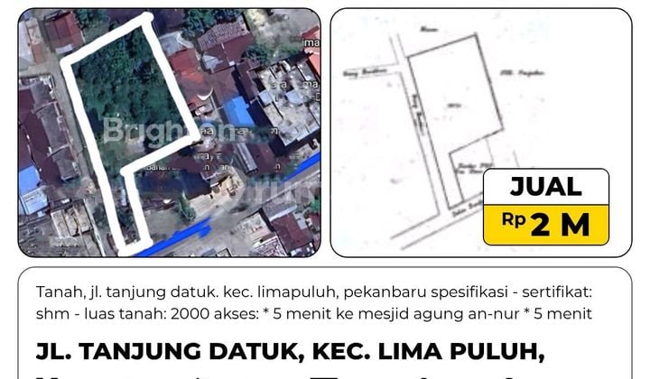 Tanah, SHM, di Pekanbaru Kota,