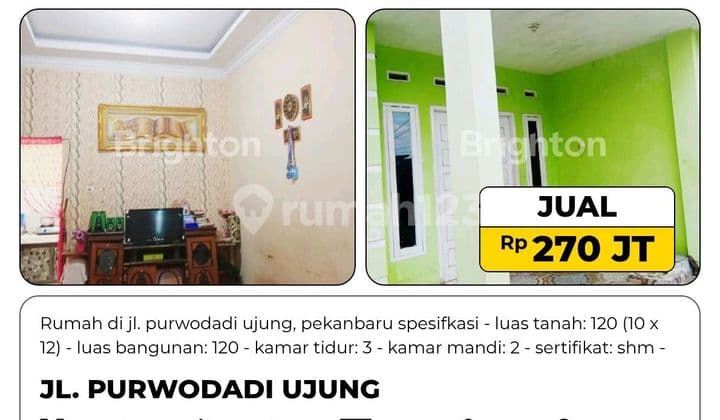 Rumah, 1 Lantai, SHM, di Pekanbaru Kota,