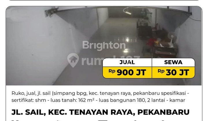 Ruko, 2 Lantai, SHM, di Pekanbaru Kota Ruko, 2 Lantai, SHM, di Pekanbaru Kota