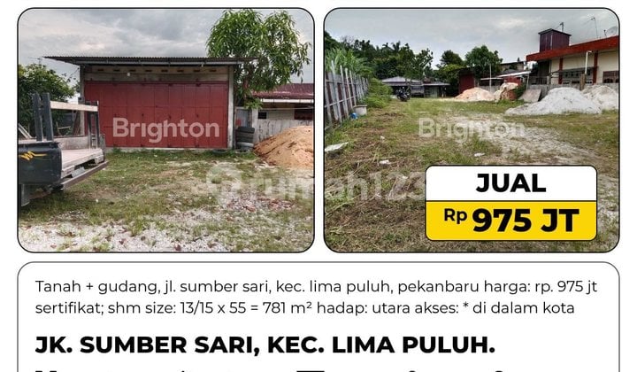Tanah, 1 Lantai, SHM, di Pekanbaru Kota,