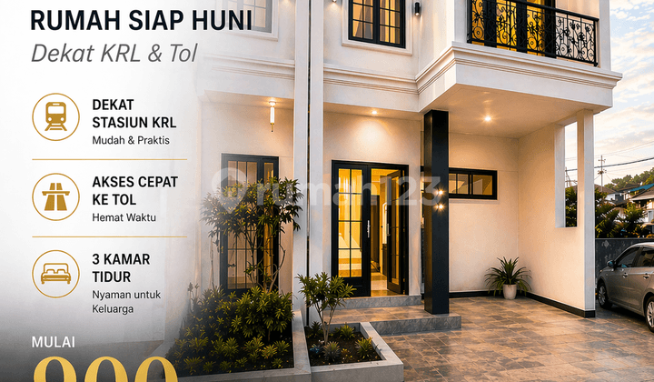 Rumah 2 Lantai Gaya Eropa Modern di Kelapa Dua Depok