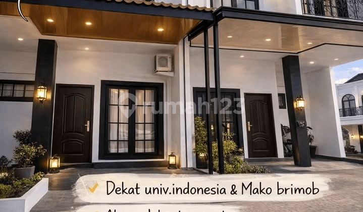 Rumah Baru Strategis Dekat Mako Brimob Kelapa Dua Depok -Akses KRL & Tol Sangat Dekat