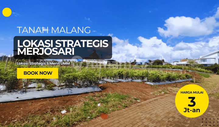 Tanah Kavling SHM Lokasi Merjosari Kota Malang