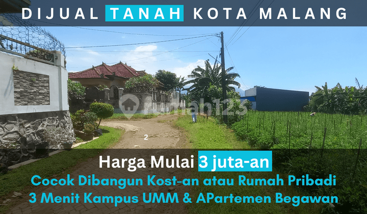 5 Menit Kampus Uin Malang Jual Kavling Cocok Bangun Kos Kosan Row Jalan 6 Meter