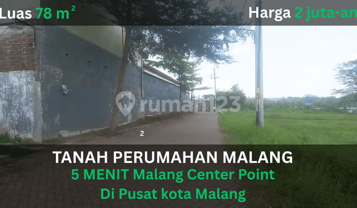 SHM 6 Menit Mog Malang Kavling Dijual Cocok Dibangun Rumah