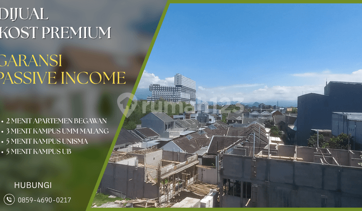 5 Minutes Apartment Begawan Tlogomas Malang, Split Certificate, Passive Income Hundreds of Millions a Year, Premium Boarding House for Sale