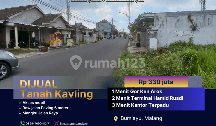 Front of Ken Arok Sports Hall, Malang, SHM Split for Land Sale, Suitable for Minimarket Development