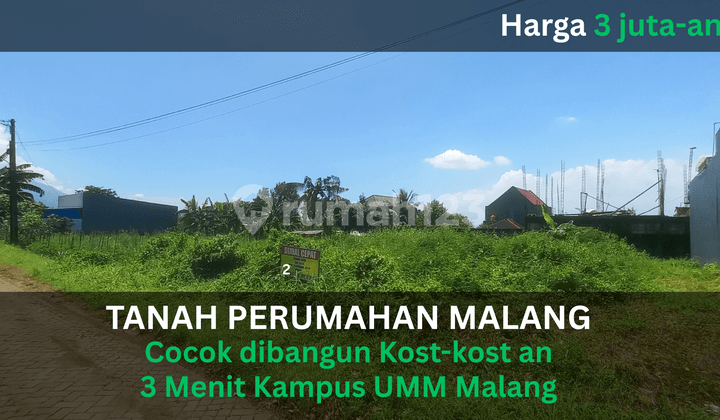 Cocok Bangun Kost SHM Tanah Dijual 5 Menit Apartemen Begawan Tlogomas Malang
