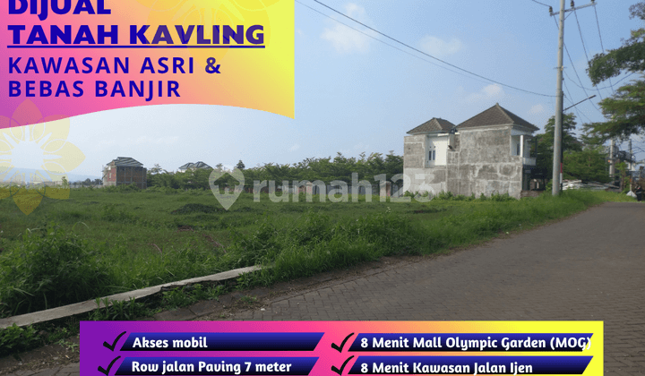 Lot for Sale 5 Minutes from Unikama Campus, Malang - Suitable for Building a House, Freehold Title (SHM)