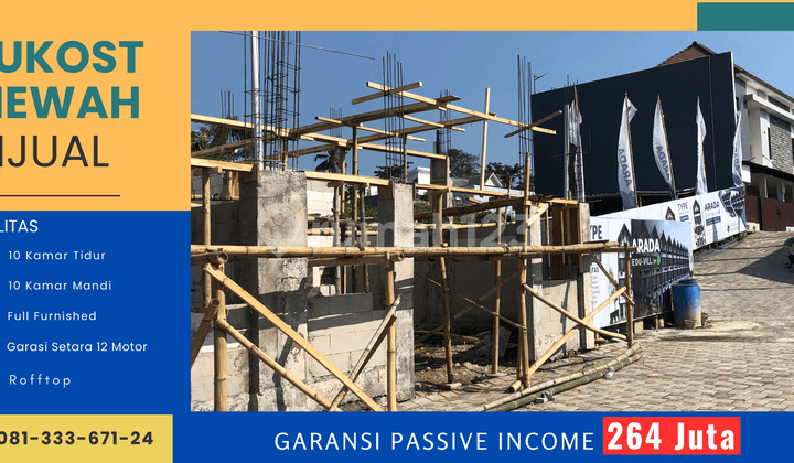 Rukost Exclusive For Sale 5 Minutes from Muhammadiyah Malang Campus, Freehold Title, Passive Income Hundreds of Millions Per Year