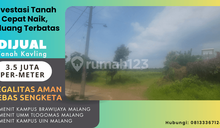 Jual Tanah 5 Menit Kampus Ub Malang SHM