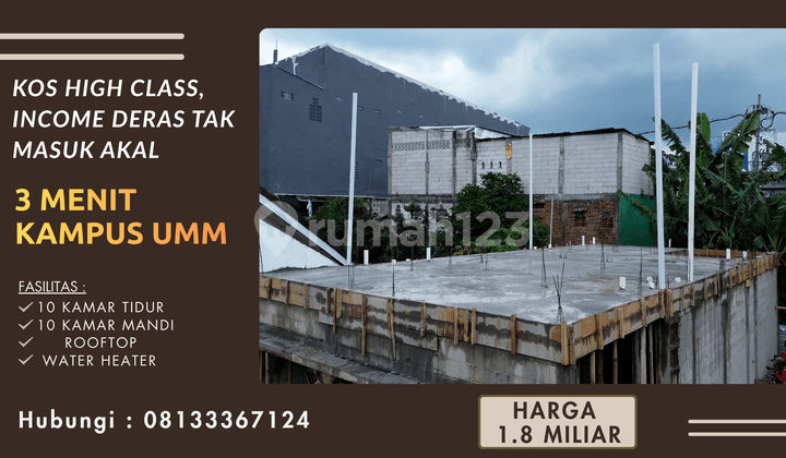Jual Kost 5 Menit Kampus Unisma Malang SHM Pecah Full Perabot