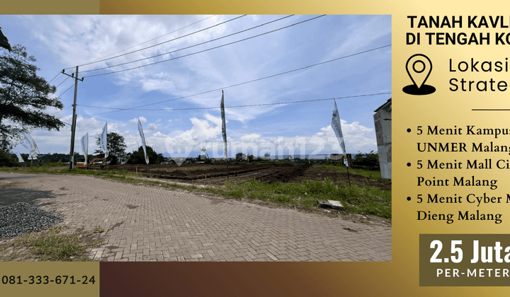 5 Menit Cyber Mall Dieng Malang Jual Kavling SHM Ready