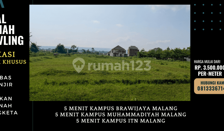 Tanah Dijual 5 Menit Kampus Uin Malang SHM Pecah