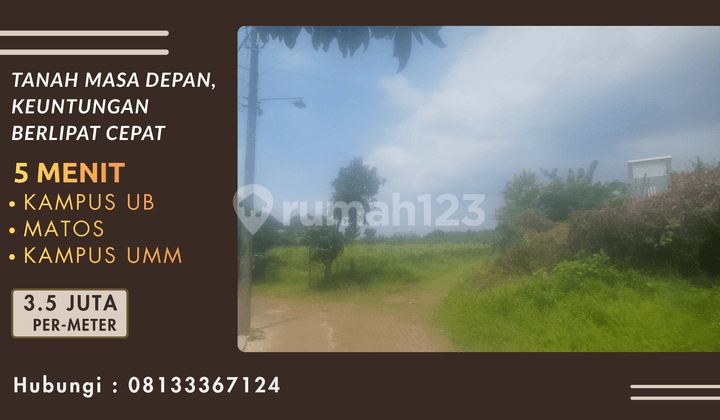 Land for Sale SHM 5 Minutes to UB Malang Campus